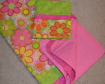 Spring Flower Quilt No. 1 with pillowcase