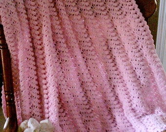 Pink Ruffle Afghan