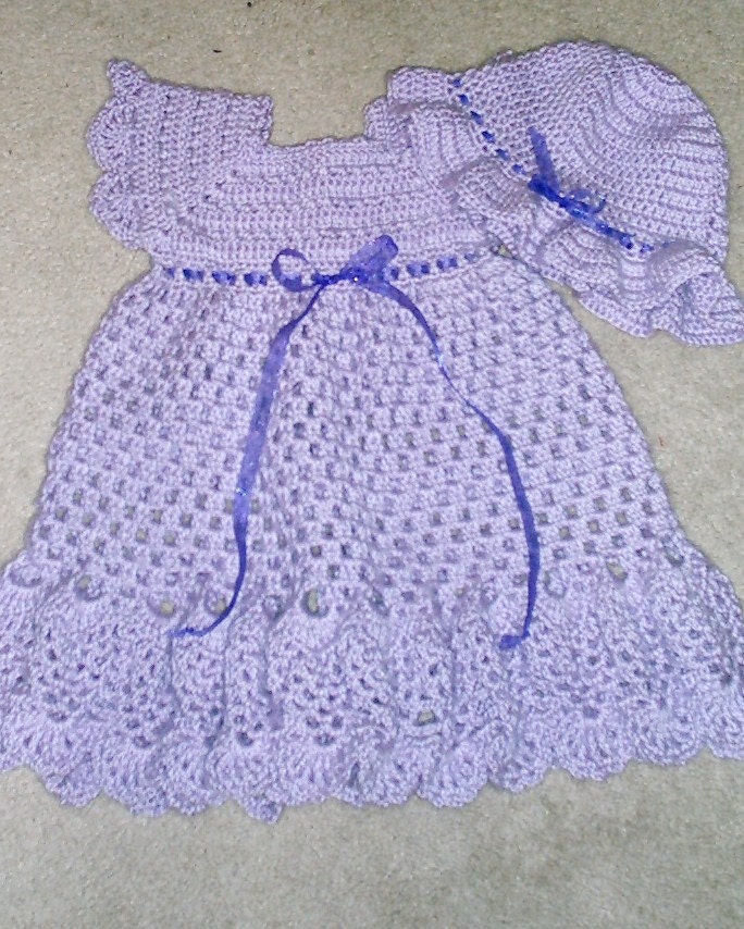 Girl's Lilac Pinafore Dress With Hat | Etsy