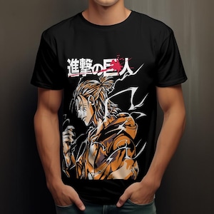 Anime Shirt Attack on Titan Eren Yeager Anime T-Shirt for Men All Size Unisex Shirt