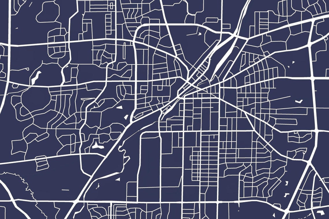 Waukesha City Street Map Poster Instant Download Waukesha WI - Etsy