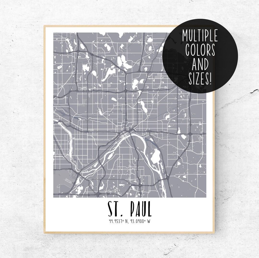 St. Paul Street Map Poster Instant Download St. Paul Street - Etsy