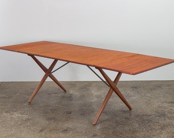 Hans J. Wegner Teak Cross-Leg Dining Table