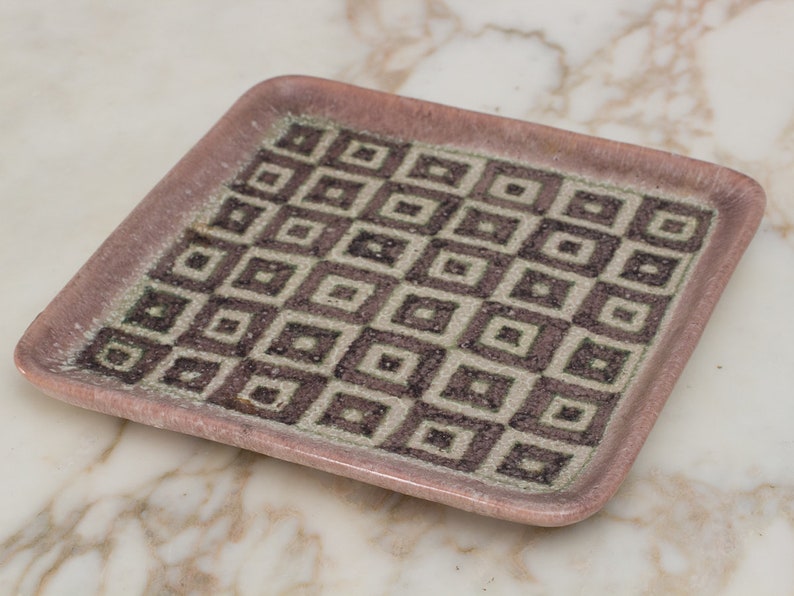 Guido Gambone Square Ceramic Tray image 4