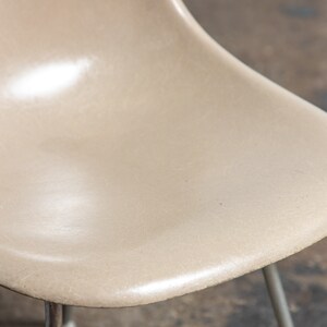 Original Eames for Herman Miller Fiberglass Molded Shell Chairs in Greige image 6