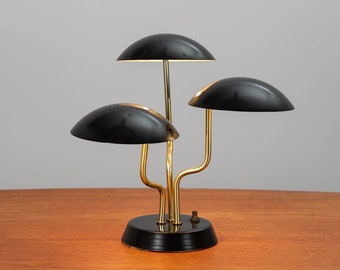 Black Three Shade Lamp by Gino Sarfatti