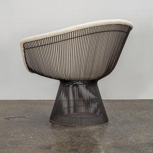 Warren Platner Bronze Lounge Chairs in Knoll Boucle image 6