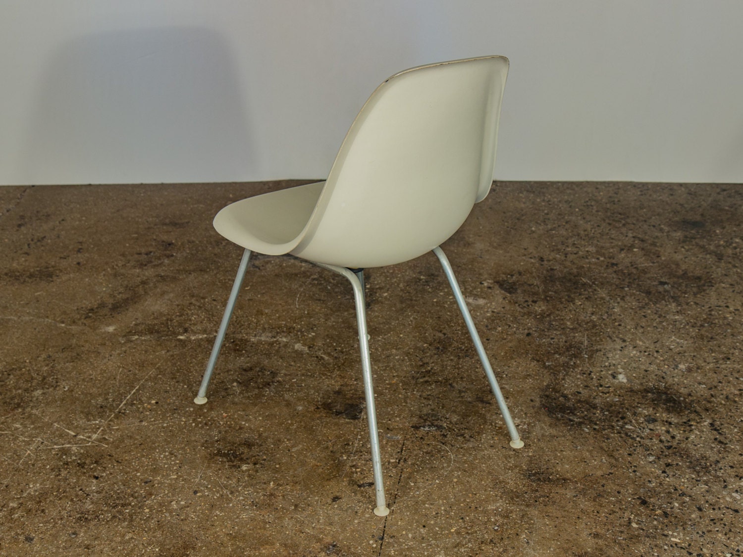 1964年製 Eames Side Shell Chair／H Base Original 1960s Eames for Herman Miller Parchment White Fiberglass