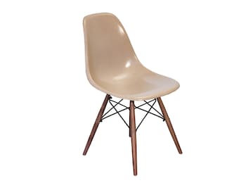 Original Eames for Herman Miller Greige Fiberglass Shell Chairs - H Base, Eiffel Base, Dowel Base, Stacking Base