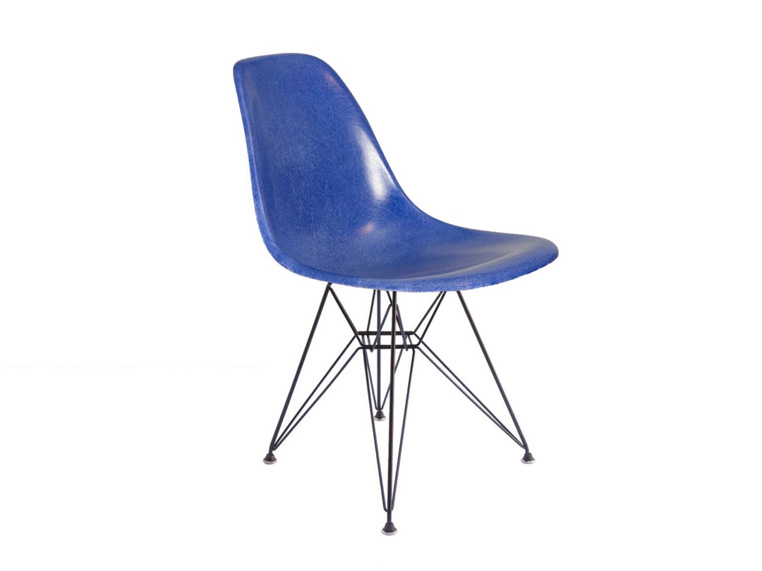 Herman Miller Eames 2ピースチェア 青 Herman Miller® Eames® Plastic Side Chair (Wire Base) - The Century