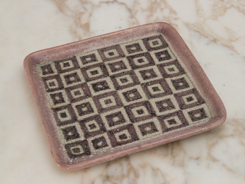 Guido Gambone Square Ceramic Tray image 5