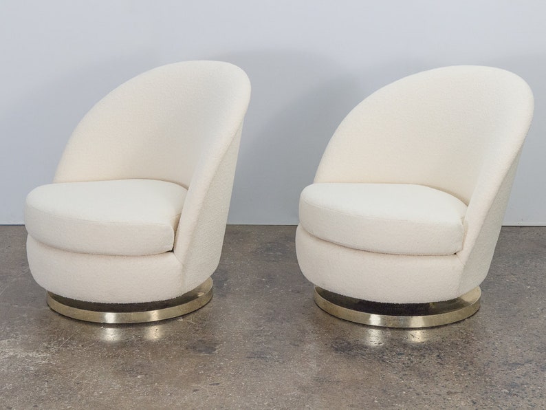 Milo Baughman Swivel Lounge Chairs image 3