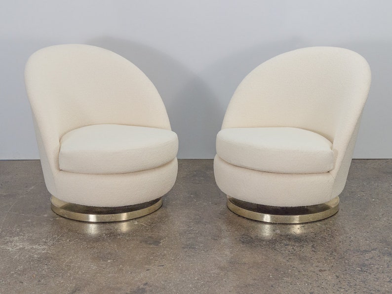 Milo Baughman Swivel Lounge Chairs image 6
