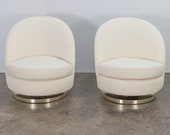 Milo Baughman Swivel Lounge Chairs