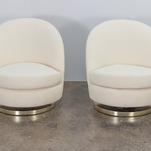 Milo Baughman Swivel Lounge Chairs image 1