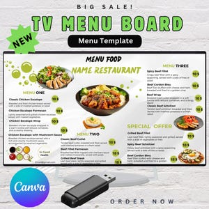 Plantilla de menú de platos: diseño de menú de cocina elegante y variado para restaurantes y eventos