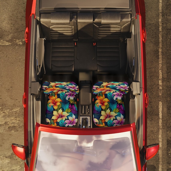 Custom Floral Car Seat Covers | Set of 2 Universal Fit | Boho Car Interior Decor | Colorful Seat Protector Gift for Her