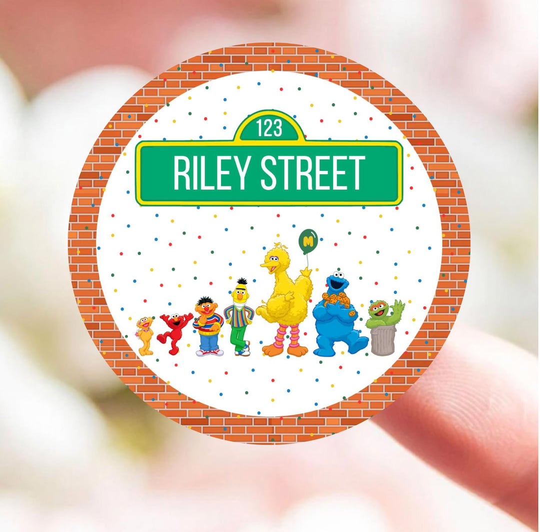Customizable Sesame Street Stickers – Custom Party Favors, Elmo & Big ...