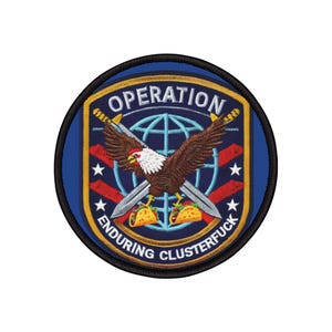 Adventurous Iron-On Patches for Jackets, Bags, and Gear, Military Style Badge, Operation Inspired Design, Great for Gift and DIY Projects