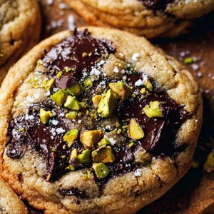 Dark Chocolate Chunk Pistachio Cookies – Gourmet Recipe Download