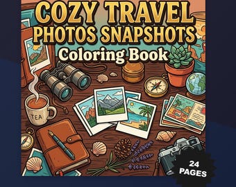 Gemütliche Reise Fotos Schnappschüsse Welt Wanderer Kunst 24 Seiten fettgedruckte PDF digitaler Download