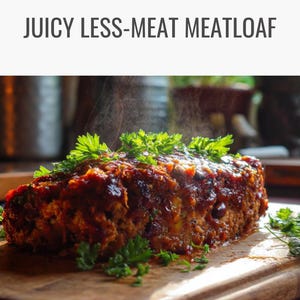 ジューシーな肉少なめミートローフの印刷可能なレシピカード | デジタルダウンロード | キッチン印刷可能