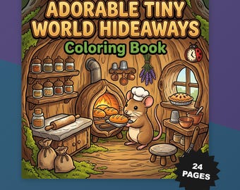 Entzückende kleine Weltverstecke Miniaturwaldhäuser 24 Seiten fettgedruckte PDF-Digital-Download