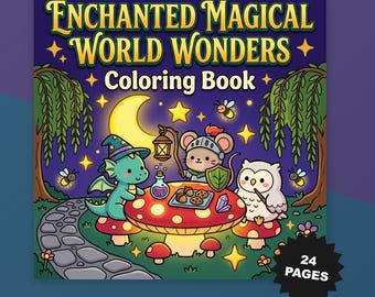 Verzauberte magische Welt Wunder Wunderliche Fantasy Kunst 24 Seiten Wunderliche druckbare PDF digitaler Download