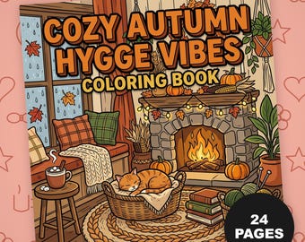 Gemütliche Herbst Hygge Vibes Herbst Hygge Szenen 24 Seiten fett druckbare PDF digitaler Download
