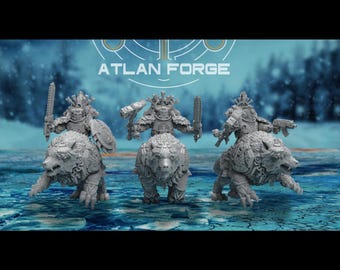 Asgardian Knights Wolf Riders| 3d Printed Tabletop Wargame Miniatures