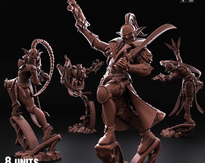 Featured listing image: Silent Masque Kill Squad | 3d Printed Tabletop Miniatures