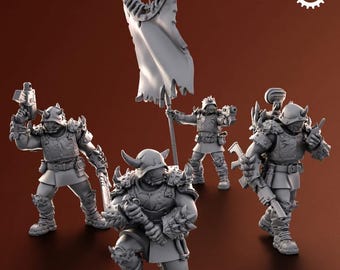 Twisted Horde Command Squad | 3d Printed Tabletop Miniatures