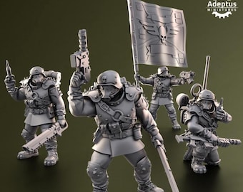 Grimstone Legion Command Squad  | 3d Printed Tabletop Miniatures