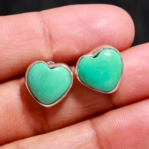 Sterling Silver Turquoise Stud Earrings: Bohemian December Birthstone