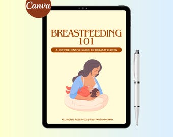 Libro electrónico PLR sobre lactancia materna básica / Guía de Canva para doulas (editable)
