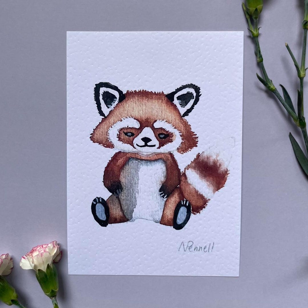 Red Panda A5 Unframed Art Print - Etsy