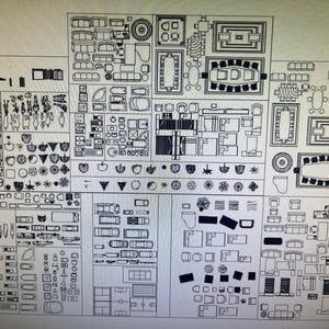 DWG AutoCAD 2D Simple blocks for Interior Designers Architectures Bathroom Kitchen Office Spots Chairs Sofas Doors Cafe Furniture metric