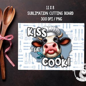 Tagliere per sublimazione mucca 11x8 PNG