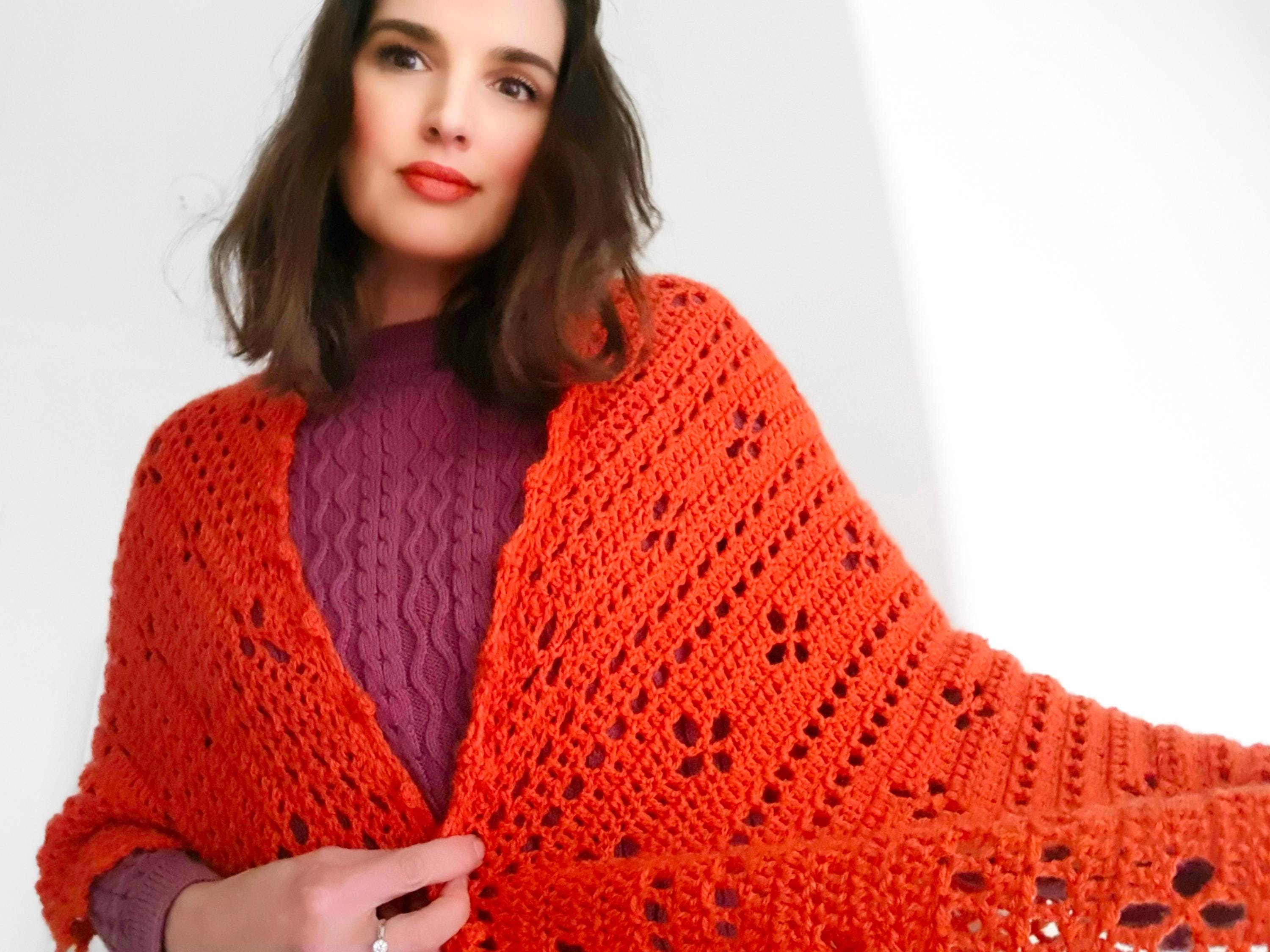 Vintage Vibes Shawl Crochet Pattern: Lacy Triangle Design (PDF Pattern ...