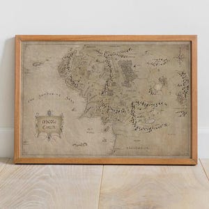 Herr der Ringe Landkarte, Landkarte, Landkarte, Landkarte, Landkarte, Posterdruck, Illustration, Illustration, Illustration, Illustration