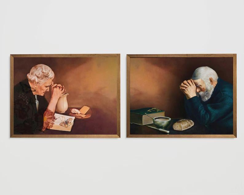 Grace and Gratitude Canvas Print: Eric Enstrom Christian Art