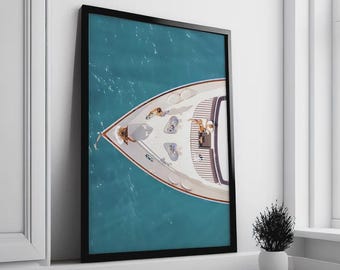 Luxury Yacht Fashion Print: Glamour Photography, Nautical Chic Decor