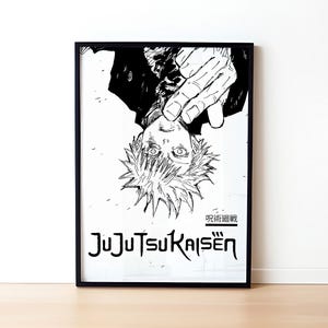 Póster impreso de amante del anime, póster de manga Jujtsu, Goj Satrou, póster de manga Kaisen
