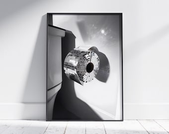 Lámina decorativa con diseño de bola de discoteca en papel higiénico: decoración glamurosa para el baño (descarga digital)