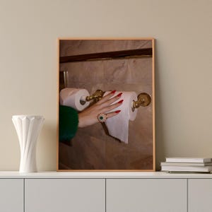 Luxury Bathroom Art Print: Fashion Toilet Paper Glam (Digital Download)