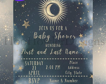 Astrologie-Babyparty einladen