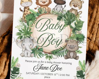 Tier-Babyparty einladen