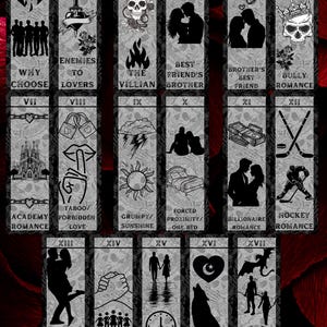 Tarot Card Romance Trope Bookmarks