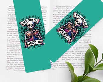 Anti-social book club bookmark
