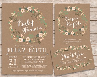 Kraft Baby Shower Invitation Printable Invite Rustic Baby Etsy Kraft Baby Shower Invitation Printable Invite Rustic Baby Etsy